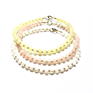 mother of pearl heishi beads bracelet
