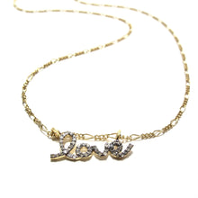 Load image into Gallery viewer, pave diamond small love necklace