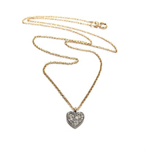 Load image into Gallery viewer, small pave diamond heart necklace