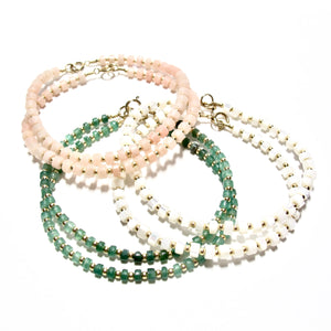 green aventurine heishi beads bracelet