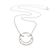 Load image into Gallery viewer, silver smiley chain necklace