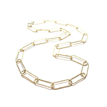 Load image into Gallery viewer, sparkle paperclip chain short necklace