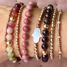Load image into Gallery viewer, garnet bubblegum bracelet