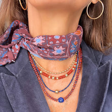 Load image into Gallery viewer, red jasper &amp; gold bead necklace