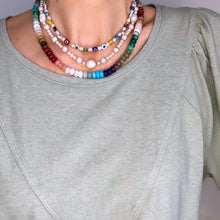 Load image into Gallery viewer, mixed pearls on silk