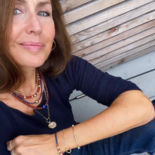 Load image into Gallery viewer, red jasper &amp; gold bead necklace