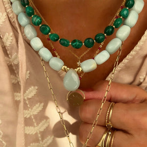 amazonite nugget necklace