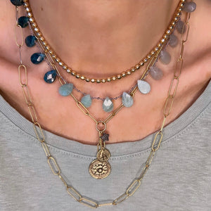 shaded trio knotted silk necklace