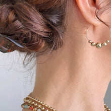 Load image into Gallery viewer, mixed gold bubblegum medium hoops