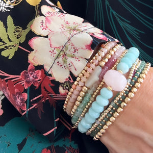 amazonite & rose quartz bracelet