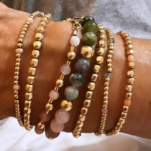 Load image into Gallery viewer, tourmaline &amp; gold bubblegum bracelet