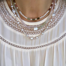 Load image into Gallery viewer, mixed pearls on silk