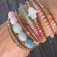 Load image into Gallery viewer, morganite pastel pebbles bracelet