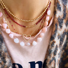 Load image into Gallery viewer, garnet &amp; gold beads gemstone necklace