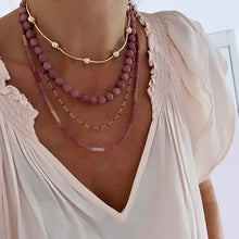 Load image into Gallery viewer, rhodonite long tube necklace