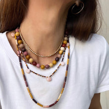 Load image into Gallery viewer, mookaite long tube necklace