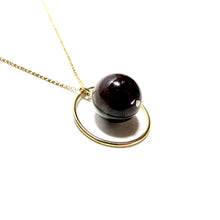 Load image into Gallery viewer, garnet in a ring necklace