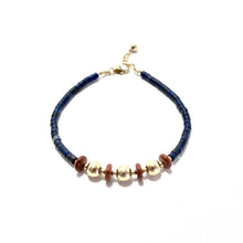 Load image into Gallery viewer, lapis lazuli &amp; red jasper bracelet