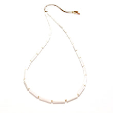 Load image into Gallery viewer, mother of pearl long tube necklace