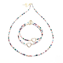 Load image into Gallery viewer, tiny multi coloured beads necklace