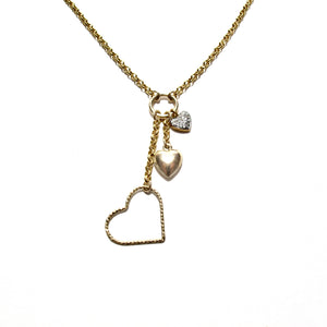 triple heart necklace