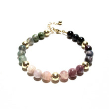 Load image into Gallery viewer, tourmaline &amp; gold bubblegum bracelet