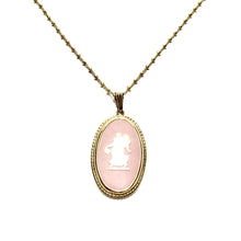 Load image into Gallery viewer, vintage pink wedgewood necklace (large)