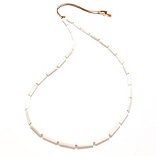 Load image into Gallery viewer, mother of pearl long tube necklace