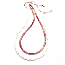 Load image into Gallery viewer, rhodonite long tube necklace
