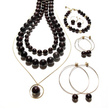 Load image into Gallery viewer, garnet in a ring necklace