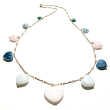 Load image into Gallery viewer, mixed hearts necklace