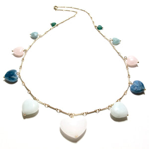 mixed hearts necklace