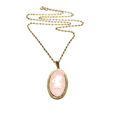 Load image into Gallery viewer, vintage pink wedgewood necklace (large)