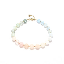 Load image into Gallery viewer, pastel bubblegum &amp; gold beads bracelet