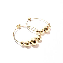 Load image into Gallery viewer, mixed gold bubblegum medium hoops