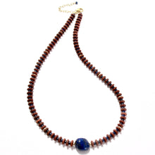 Load image into Gallery viewer, red jasper &amp; lapis lazuli necklace