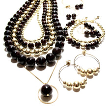 Load image into Gallery viewer, garnet in a ring necklace