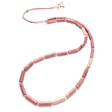 Load image into Gallery viewer, rhodonite long tube necklace