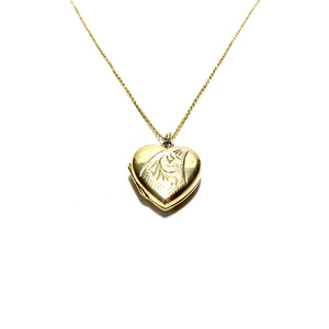 vintage 9ct gold heart locket (medium)