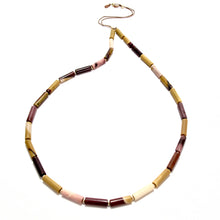 Load image into Gallery viewer, mookaite long tube necklace