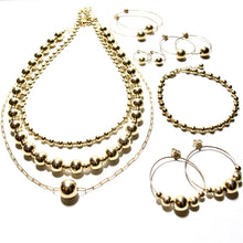 Load image into Gallery viewer, mixed gold bubblegum medium hoops