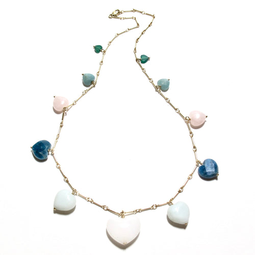 mixed hearts necklace