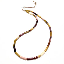 Load image into Gallery viewer, mookaite long tube necklace