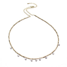 Load image into Gallery viewer, gold beads &amp; dotted sparkles necklace