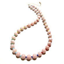 Load image into Gallery viewer, pink jade &amp; colours bubblegum necklace
