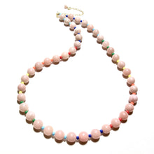 Load image into Gallery viewer, pink jade &amp; colours bubblegum necklace