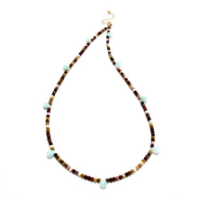 Load image into Gallery viewer, tiny mookaite &amp; amazonite necklace
