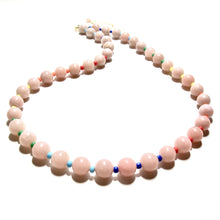 Load image into Gallery viewer, pink jade &amp; colours bubblegum necklace
