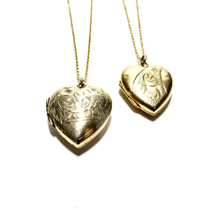 vintage 9ct gold heart locket (medium)