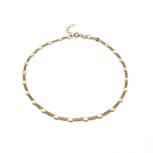 gold starburst anklet